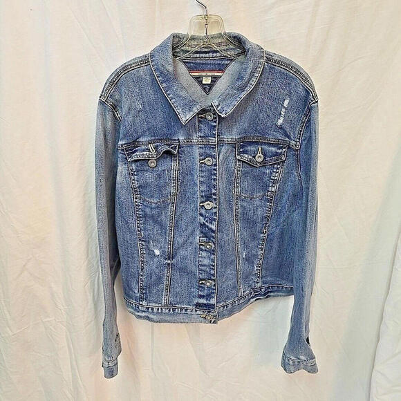 Tommy Hilfiger Jackets & Blazers - Tommy Hilfiger Classic VTG Trucker‎ Denim Jacket Y2K Blue XXL